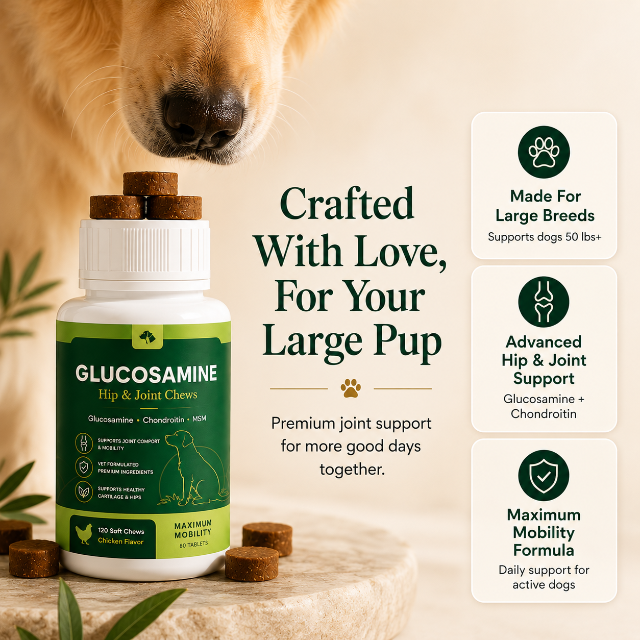 Hip & Joint Chews for Large Dogs